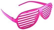shutter Glasses Pink Plastic, Fancy Dress Party, Fun, Costume, Retro, 80s, 90s, Raves Dance party, Race for life ZPA003PINK MB