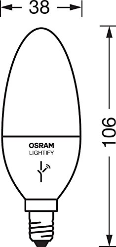 OSRAM LIGHTIFY Classic B LED-Glühlampe Kerzenform Tunable White, 6 Watt, E14, matt, / dimmbar / warmweiß bis tageslicht 2700K – 6500K / Kompatibel mit Alexa - 5