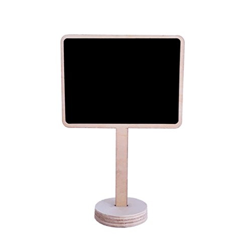 Gazechimp 10 Piezas Mini Pizarras de Madera Cuadradas con Base Soporte Decoraci  n de Bodas