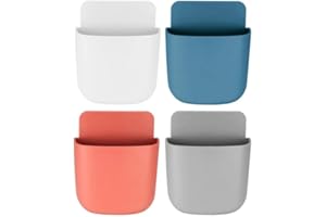 XKQYX 4 uchwyty na pilota zdalnego sterowania, samoprzylepne, do montażu na ścianie, do domu, biura, 4 kolory