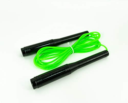 RUSH ATHLETICS Icon Corda Freestyle - Migliore per liberazioni, Trucchi, Allenamento Cardio Fitness, Perline e PVC Regolabile 3 m Corda venduta, Green