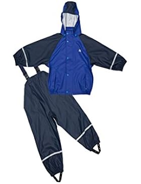 Elka Regenanzug Regenhose + Regenjacke für Kinder, gestreift und einfärbig Farben viele Größen 220g/Polyester...