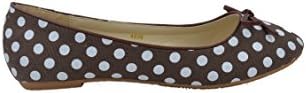 Women's Polka Dots Ballerina Shoes. Comfortable, Slip on and Hidden Heels