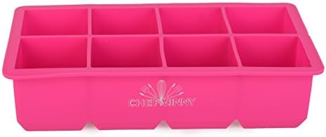 Chef Vinny Classic King Size Ice Cube Tray (8 Cube, Pink)