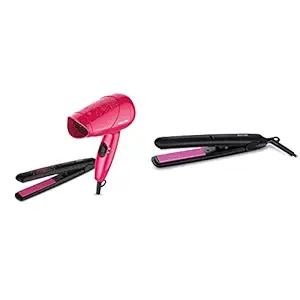 PHILIPS Straightener Dryer Styling Kit, HP8643/46 and Straightener, HP8302 Combo