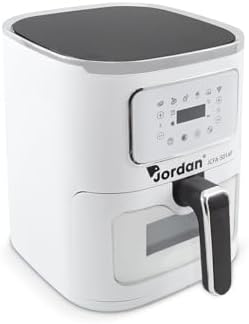 Friggitrice ad Aria 1600W Capacità 7.5L, Friggitrice ad Aria con Vetro Trasparente, Temperatura Regolabile 80-200°C, Timer 60 Minuti, Sicurezza e Basso Consumo Energetico