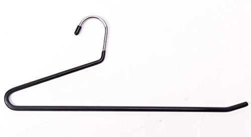 Tosnail 20 Stück Metall Kleiderbügel Hosenbügel Gummiert Rutschfest, Schwarz, 36*16 cm - 3