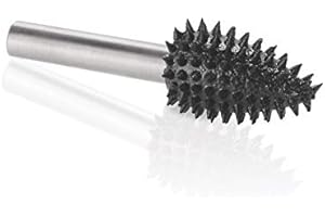 Kutzall Extreme Fresa a Fiamma, Albero da 1⁄4", Grana Molto Grossa - Accessorio Falegnameria per Attrezzi Bosch, DeWalt, Milwaukee. Carburo di Tungsteno Abrasivo, 1⁄2" (12.7mm) X 1" (25.4mm), FLX-12C