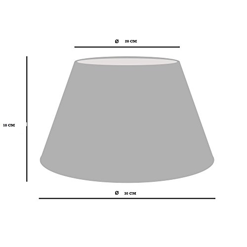 Designer Lampenschirm Schwarz konische Form Goldkante Ø 25 bis 40cm (SCHWARZ 20*30*18cm) - 6