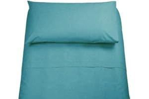 Lingerie Shop Set Lenzuola Letto Singolo Cotone Sotto Sopra + Federa Vari Colori Tinta Unita Offerta (Verde Petrolio, Singolo)