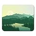Produktbild AOCCK Gaming Mauspads, Gaming Mouse Pad Green Range Beautiful Sunrise at Mountain Lake Landscape Forest Overlook 11.8"x 9.8" Decor Office Nonslip Rubber Backing Mousepad Mouse Mat