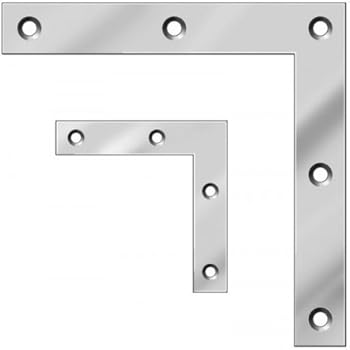 GAH-Alberts 329754 Möbelwinkel, galvanisch blau verzinkt, 40 x 40 x 12