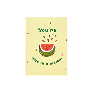 One In A Melon Card - Best greeting card for Best Friend to gift on Birthday / Friendship Day,1 Piece