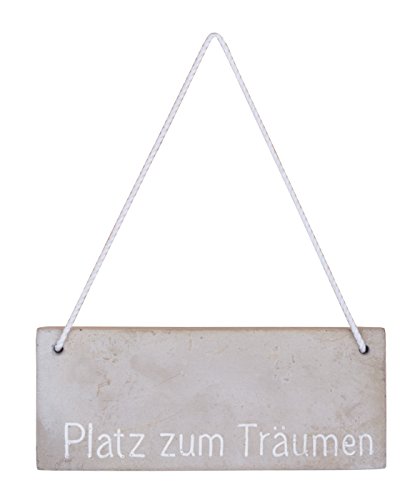Schilder 3er Set Beton Grau B x H x T 15x6x1cm Garten Deko Sprüche Wanddeko - 4
