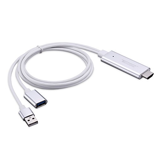Tendak 1080P Lightning zu HDMI Adapter Spiegelung Kabel mit USB Ladekabel für iphone ipad Samsung Smartphones – Plug & Play - 4