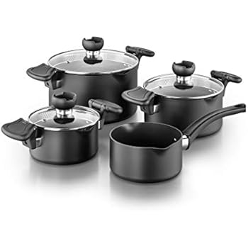 BALLARINI Topfset, 3-tlg., Inkl. 3 Glasdeckel