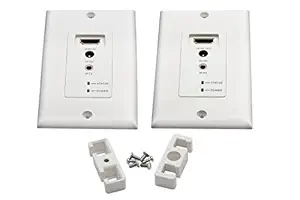 AVUE HDMI Extender Wall plate Over Cat5e or Cat6 cables up to 200 Feet with IR, support 3D