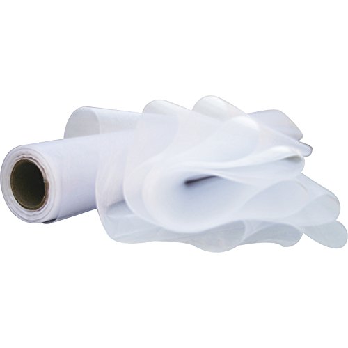TtS 26M X 29CM Rolle Organza Transparenter Stoff Tischläufer Stuhl Schärpe Bögen Tischband für Hochzeit Party Geschenke Basteln (Weiß) - 3