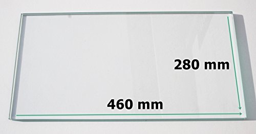 Khlschrank Einlegeboden / Glasplatte / Gemsefach  Klarglas 4 mm dick  460 mm x 280 mm - Direkt vom Glasereifachbetrieb!!!