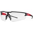 Milwaukee Protective goggles clear scratch resistant and anti-fog, One Size, 4932478763,Red