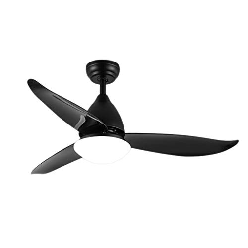 Preisvergleich Produktbild Hochwertige Deckenventilatorleuchte Moderne Nordic Deckenventilatoren mit Lichtern Schlafzimmer Home Deckenventilator Fernbedienung Lampe Deckenventilator Abanico Energie Sparen (Color : Black)