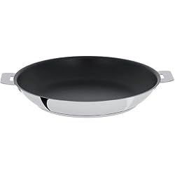 Cristel - P28QE - Poêle inox 28cm sans poignée amovible- Anti-adhérent Exceliss+ Collection Mutine