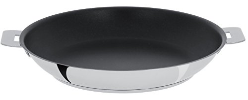 Cristel - P28QE - Poêle inox 28cm sans poignée amovible- Anti-adhérent Exceliss+ Collection Mutine