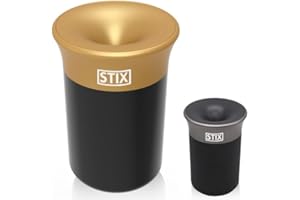 STIX Cup Car Ashtray - Compatible with IQOS Iluma Prime One Terea, Duo 3 Heets, GLO Neo Tobacco Sticks - Black/Gold