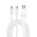 Produktbild lokeke gewickelten USB 2.0 A auf Dual Typ C Kabel Stecker für Galaxy S8 S8 Plus, Pixel, Nexus 5 x, 6P, Chromebook, Nintendo Schalter, LG G5, G6 und Mehr USB Typ C Geräte Coiled USB 2.0 A