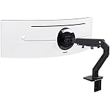 ERGOTRON HX Monitor Arm with HD Joint in Black, Table Mount with Patented CF Technology for Ultra Wide Curved Monitors up to 