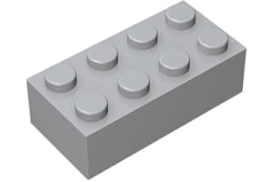 TTEHGB TOY Classic Bulk Brick Block 2x4, 100 Piece Building Brick (Light Grey)