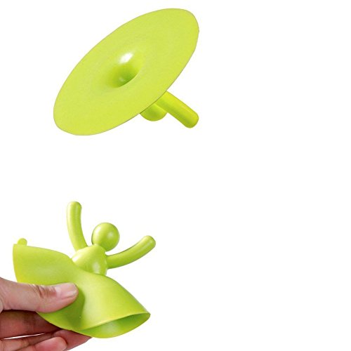 tankerstreet Badewanne Abfluss Stöpsel Dusche Badewanne, Badezimmer Badewanne Dusche Waschbecken Ablaufstopfen auf, Stop Blätter, Waschbecken Badewanne Drain Stopper Gummi Silikon, Dusche Abdeckung für Ablauf Bad Küche Waschraum Badezimmer (grün) - 2