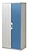 Produktbild Kinderzimmer - Drehtürenschrank / Kleiderschrank Justus 01, Farbe: Kiefer Blau - Abmessungen: 183 x 80 x 52 cm (H x B x T)