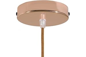 LAMORELL LIGHTDESIGN Rosone Cilindrico in Metallo ø120mm 1/2/3/5/7 Uscite. Colori: Bianco, Nero, Cromato, Rame, Ottone e Nero Perla (1 Foro Rame)