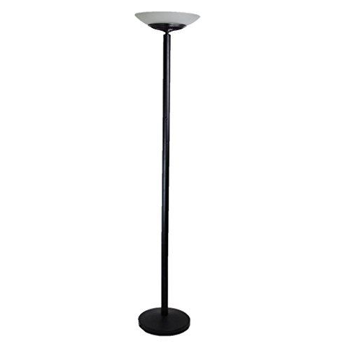 LED Floor Standing Energy Efficient Floor Lamp Uplighter Torchiere Black Warm