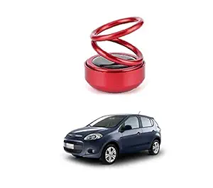PRIKNIK Solar Energy Rotating Car Perfume with Long Lasting Organic Fragrance, Feel-Good Premium Car Air freshener Compatible with Fiat Palio