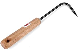 Viagasafamido Haczyk Do Bonsai Solidny Hak Ogrodowy Wykonany Ze Stali Manganowej Z Haczykiem Do Korzenia Bonsai I Wygodnymi Narzędziami Do Cięcia Drewnianej Rączki