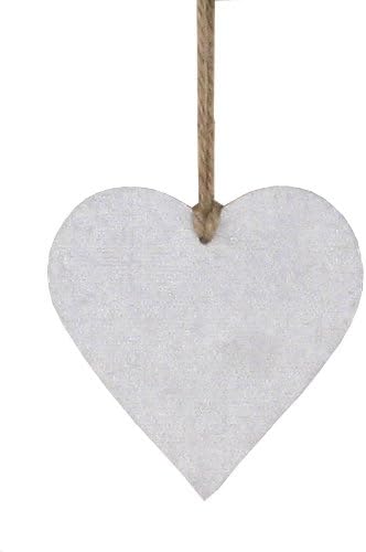 Silver Heart Gift Tags (Pack of 5 Tags) Quality Cotton Paper