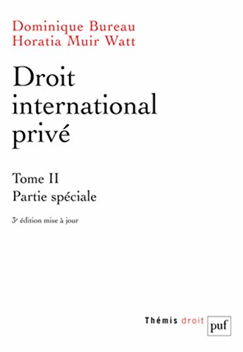 Book's Cover of Droit international privé Tome 2
