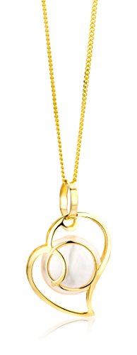 Miore-Damen-Halskette-9-Karat-375-Gelbgold-Perlmutt-Herz-Anhnger-45-cm-Kette