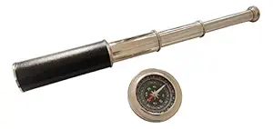 Artshai 15 inch Telescope with Magnetic Compass Direction Finder Combo (Black)