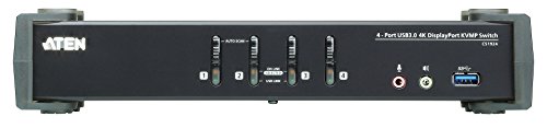 Aten CS1924 4-Port USB 3.0 4K DisplayPort KVM Switch schwarz - 2