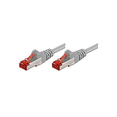Intellinet 733243 Câble Réseau, RJ45 Connecteur Mâle, Cat 6 SFTP 100% Cuivre, Gris, 2 m