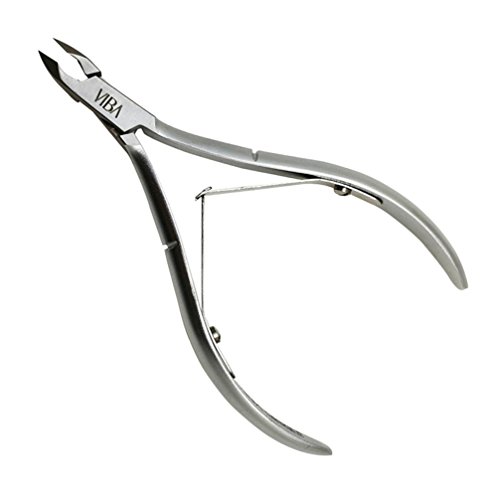 Viba PROFESSIONAL Precision Surgical-Grade Stainless Steel Cuticle Nippers, French Handle D01, Double Spring, 6mm Jaw (Full Jaw)