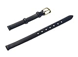 Uyoung Damen Leder 8 mm Schwarz Uhrenarmband LS018k0808-09