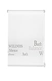rollos badezimmer wasserdicht fürs fenster zum Kleben und Klemmen Gardinia 30930 Easyfix Decor Rollo mit Bath Schriftzug 60 x 150 cm zum Klemmen und Kleben