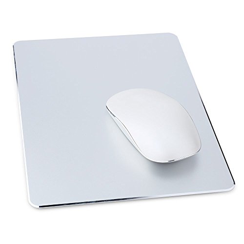 Xingddoz Alfombrilla de Rat  n W de Aluminio para Juegos Antideslizante Base de Goma y Alfombrilla de Rat  n de Micro Superficie de Aluminio de Voladura de Arena para Control R  pido y Preciso plata