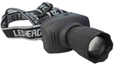 Evila - Torcia Testa Faretto Alluminio 1LED ultrabrillo