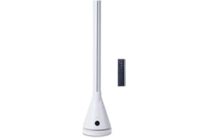 NEWTECK Ventilador de Torre Dual 365 Blanco, con Función Calor, Temp. Ajustable 1-30ºC, Termostato, Temporizador 8h, Táctil, Mando a Distancia, Oscilante, 4 Niveles Calor y 9 Frío, 1800W