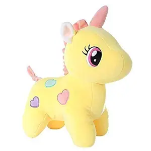 Bakku Toys Teddy Cute Unicorn Toy Gift Birthday Soft Stuffed Animal Girls Cute Baby Toys/Wife, Boyfriend/ Husband Room Decoration | Yellow 25 cm